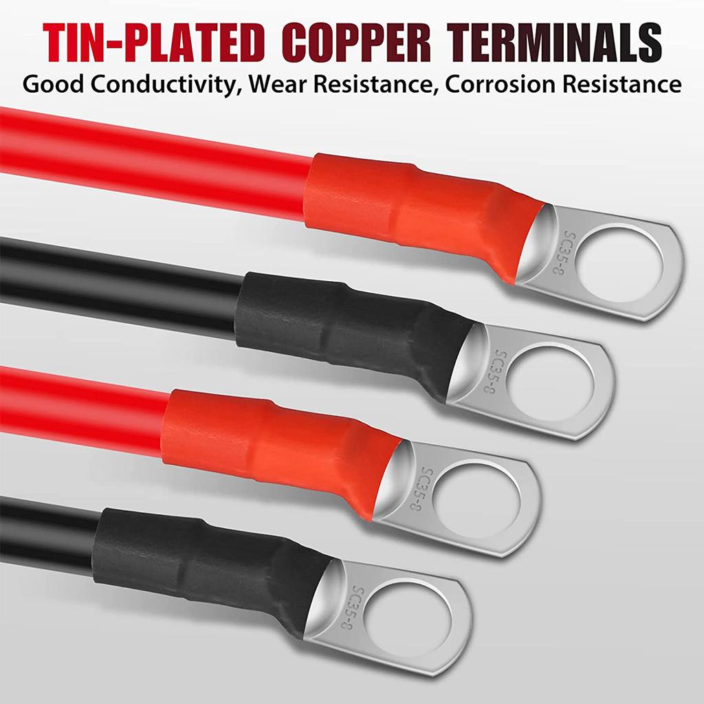 Мягкий силиконовый комплект кабелей для аккумулятора 2AWG 2LW медный соединительный провод водонепроницаемый гибкий для автомобиля/инвертора/ИБП