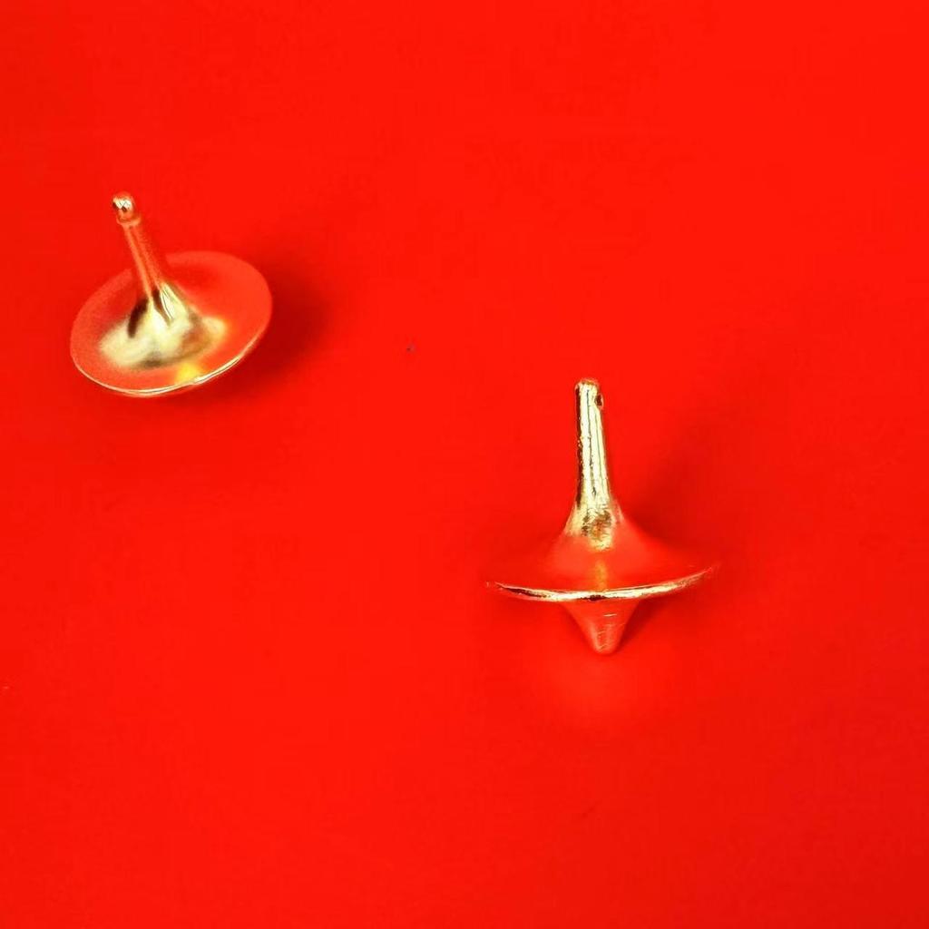 Brass Rotating Gyro Balance Toy – Children's Metal Spinner Copper Handicraft Ornament