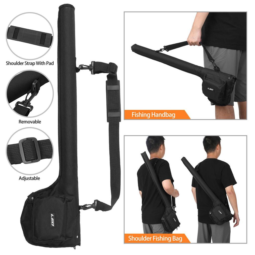 Canvas Fishing Rod Bag Portable Fishing Rod Reel Storage Tubes Cases Fishing Rod Fly Fishing Bag