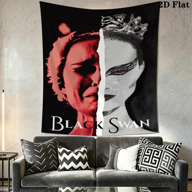Black swan Wall Tapestry Aesthetic Wall Hanging Printed Fabric Blanket Decorative Tapestries for Bedroom Living Room Home Decor