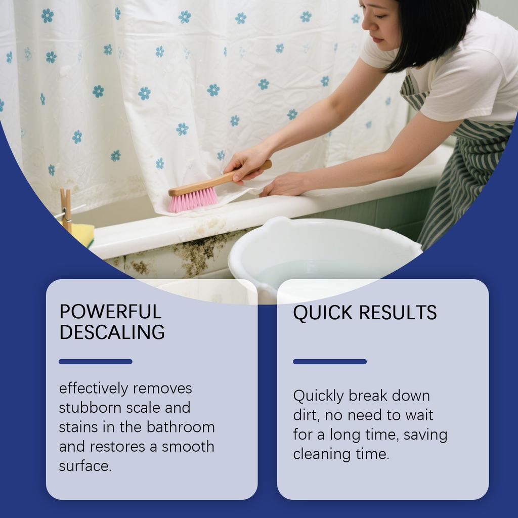 Средство для удаления накипи в ванной комнате Высокоэффективный очиститель Быстро разлагает грязь и подходит для различных стен, 60 мл