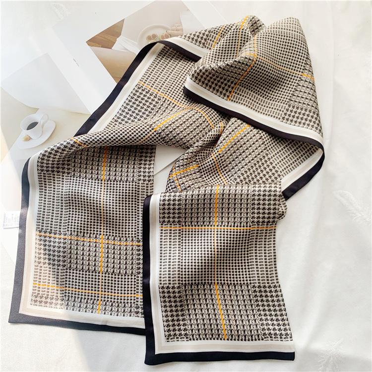 [Mulberry Silk] Double-Layer Double-Sided Silk Streamer Scarf, Long Silk Scarf, Women'S Light Luxury Light Luxury Style