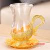 Роскошный золотой набор кофейной чашки и блюдца, эксклюзивная стеклянная посуда Royal Court, Ближний Восток, арабский черный чай, стекло и; Набор посуды, набор тарелок, кружка