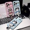 Cute round polka dot fish cat suitable for Apple promax mobile phone case girls high value/girlfriends