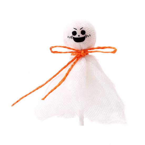12 шт. оберток для леденцов-привидений на Хэллоуин, белые тканевые обертки для конфет-привидений для самодельных конфет, DIY украшение для вечеринки «Сладость или гадость»