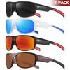 4 шт. большие солнцезащитные очки для велоспорта для мужчин, для спорта на открытом воздухе, походов, рыбалки, солнцезащитные очки для мужчин, для вождения, путешествий, солнцезащитные очки UV400