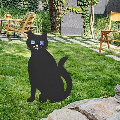 Элегантный садовый кол в виде черной кошки для декора Хэллоуина на открытом воздухе