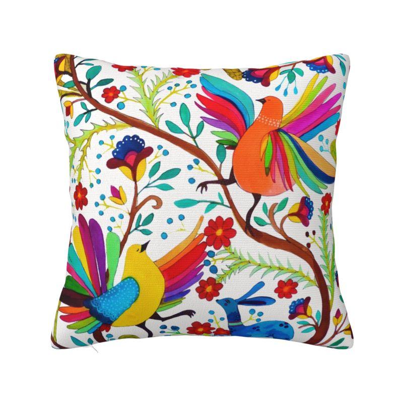 Mexican Otomi Bird Luxury Throw Pillow Covers Home Decorative Animal Embroidery Car Cushion