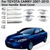Для TOYOTA CAMRY 2007 2008 2009 2010 Новый ABS Хром Серебристый Автомобильный Аксессуар Стайлинг Накладки на Ручки Дверей Накладка Bwol Стиль Наклейка
