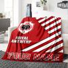 Name Custom Royal Antwerp Print Flannel Blanket High Quality Warm Comfortable Cover for All Seasons Perfect for Gifts Home Decor