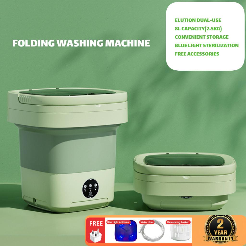 Стиральная машина 2-в-1 с отжимом 8 л, маленькая стиральная машина для одежды, бытовая складная мини-стиральная машина 31x21x21 см