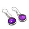 Серьги из стерлингового серебра 925 пробы с натуральным шалфеем и аметистом 1,22 дюйма r5T52