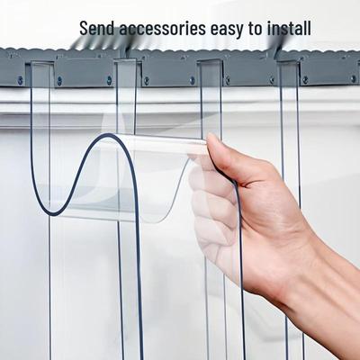 Прозрачная ПВХ Дверная Завеса - Всесезонная Ветрозащитная и Изолированная Перегородка для Домов и Магазинов