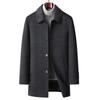 Autumn and Winter New Men's Woolen Coat Medium and Long Lapel Removable Down Liner Woolen Coat Men's Coat