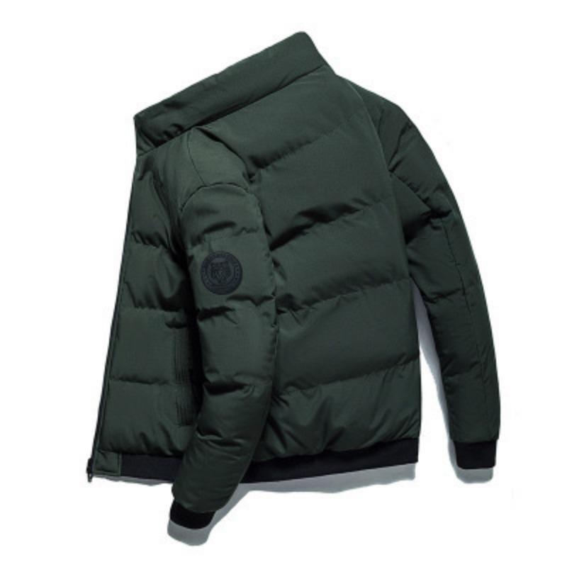 Men's Winter Cotton-padded Clothes, Winter Jackets, Stand-up Collar Down Cotton-padded Clothes, Thickened Middle-aged Cotton-padded Jackets.