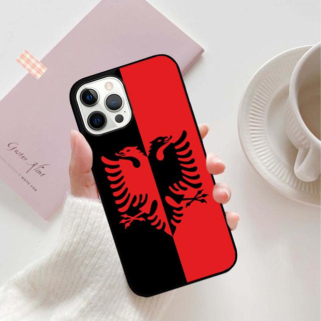 Чехол для телефона с флагом Албании Задняя крышка для iPhone 17 Air 16 15 14 13 11 12 Pro Max Plus Оболочка Coque