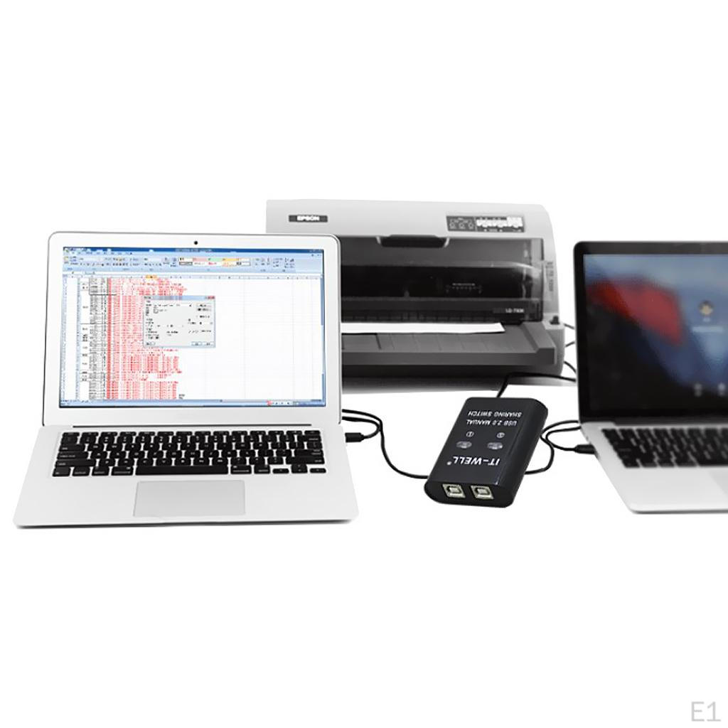 2 Ports USB 2.0 Manual Sharing For Printer