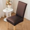 Waterproof Dining Chair Cover PU Leather Elastic Chair Cover Parson Chair Slipcovers  Living Room