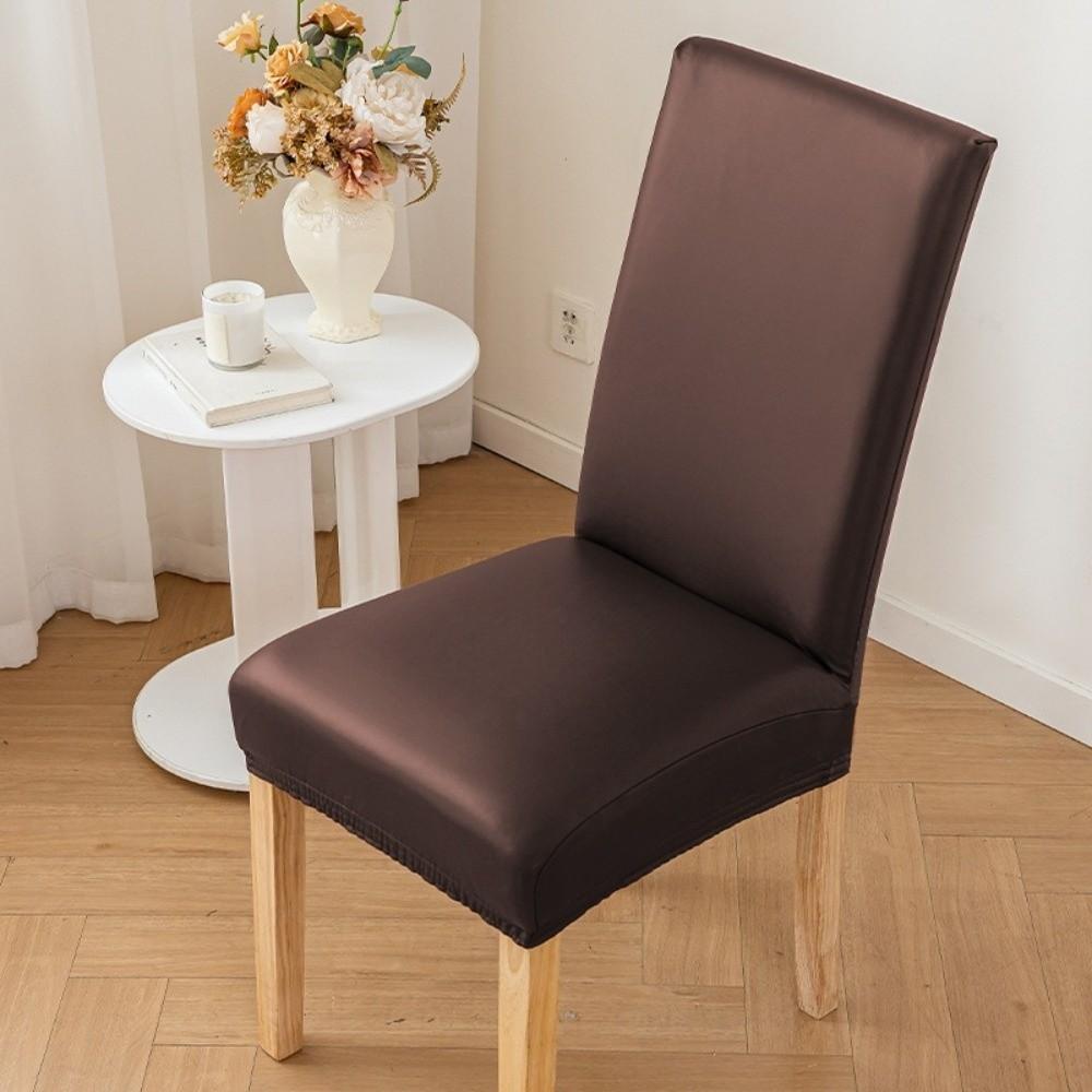 Waterproof Dining Chair Cover PU Leather Elastic Chair Cover Parson Chair Slipcovers Living Room
