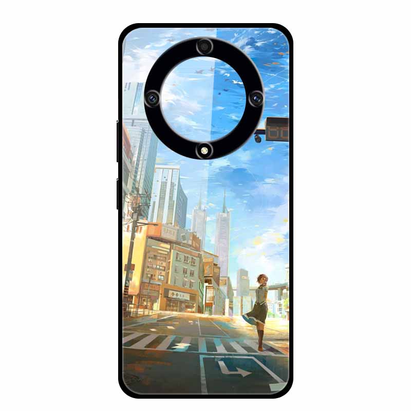 Закаленное Стекло Чехол для Honor Magic5 Lite 5G Крышка Роскошная Жесткая Задняя Крышка для Huawei Honor Magic 5 Lite Чехлы Защитные Модные