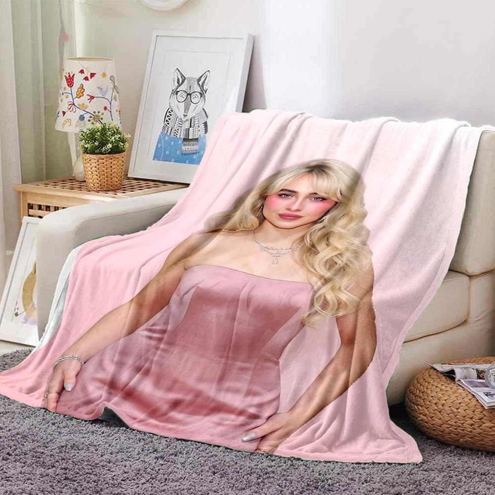 Sabrina Carpenter Blanket Soft Throw Blanket For Home Bedroom Bed Sofa Travel Office Solid Christmas Blanket