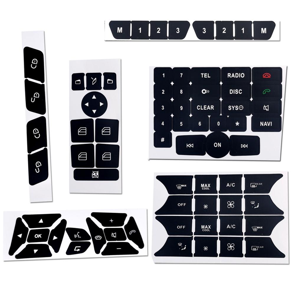 Наклейки-декали для ремонта кнопок кондиционера, стеклоподъемника, радио для GLK350 C-класса CLS C218 SLK