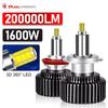 H7 Светодиодная Canbus H4 H1 Автомобильная Лампа Фары 360 LED H11 9005 HB3 9006 HB4 H27 880 881 9012 Hir2 1600W 6000K Светодиодный Свет Автомобильные Светодиодные Лампы