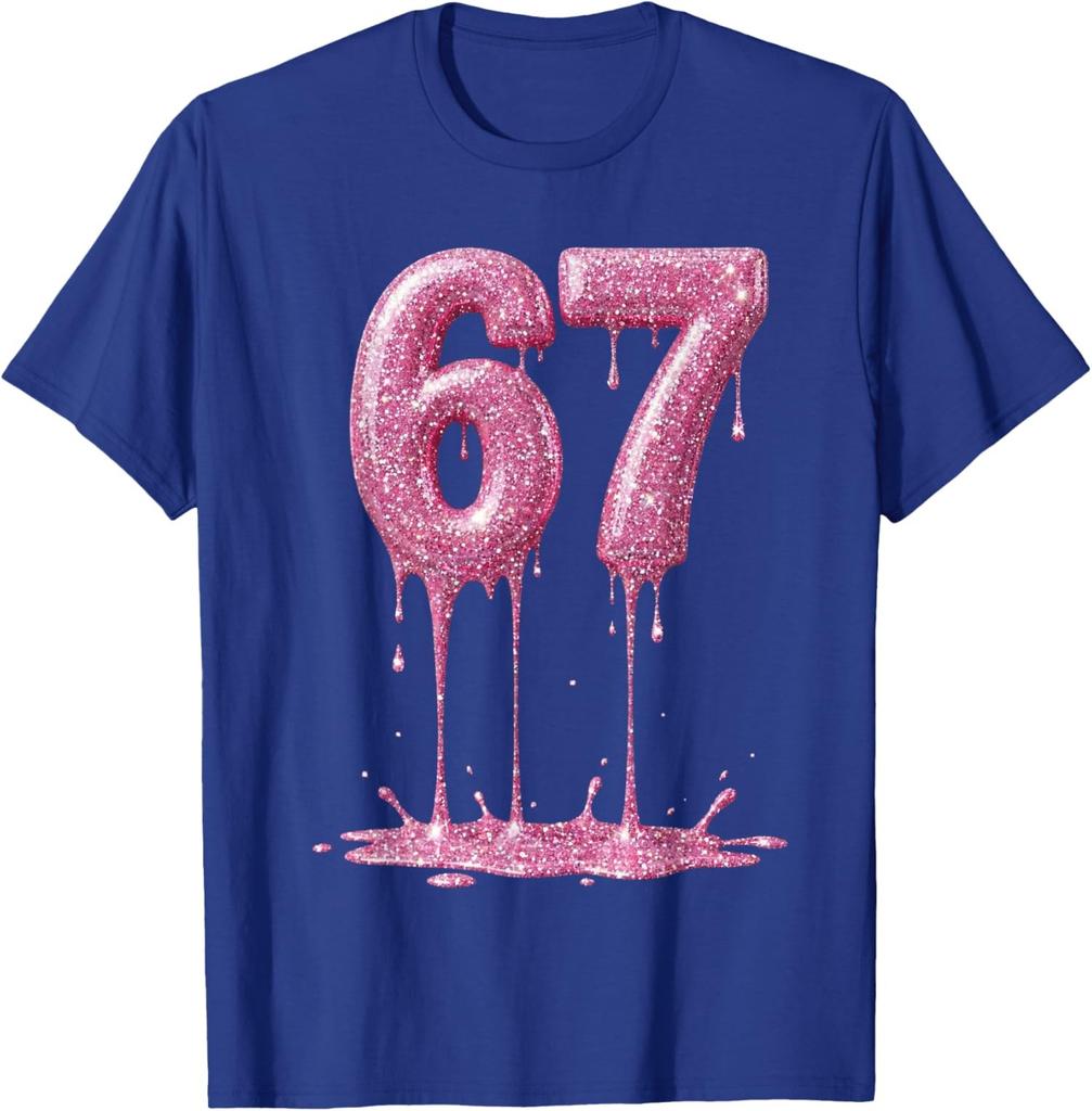 67 Dripping Funny Humor - Six Seven Pink Drip Meme Unisex T-Shirt