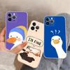 Милый Чехол для Телефона с Уткой и Гусем Для iPhone 15 14 11 12 13 Mini Pro XS Max Чехол 6 7 8 Plus X XR SE 2020 Funda Оболочка