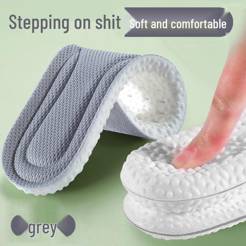 Men's Military Training Insoles - Soft, Elastic, Breathable, and Comfortable for Long Standing, High Elasticity, Sweat Absorption, and Massage Feel.