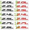 2.0L 2.3L 2.4L 2.5L 2.8L наклейки на автомобиль эмблема значок наклейка