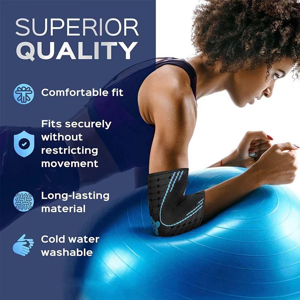 Breathable Sports Elbow Pads Weightlifting Workouts Compression Elbow Sleeve Tendonitis