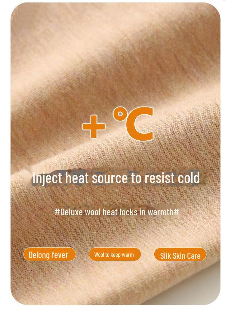 German Velvet Kids' Wool-Lined Warm Leggings for Autumn/Winter - Thick & Soft for Boys and Girls