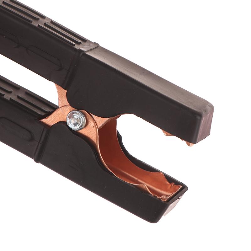 1 пара тестовых зажимов типа «крокодил» с пластиковой ручкой для электрического проекта 100-300А электрический зажим типа «крокодил» для аккумулятора с изоляцией