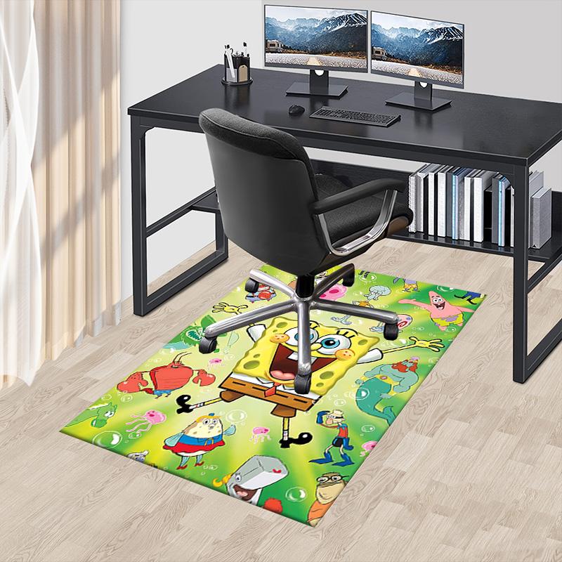 1pc Spongebob Squarepants Adventure Carpet for Playroom Bedroom Living Room Sofa Home Decor,kids Game Area Rug Non-slip Floor Mat Y7296
