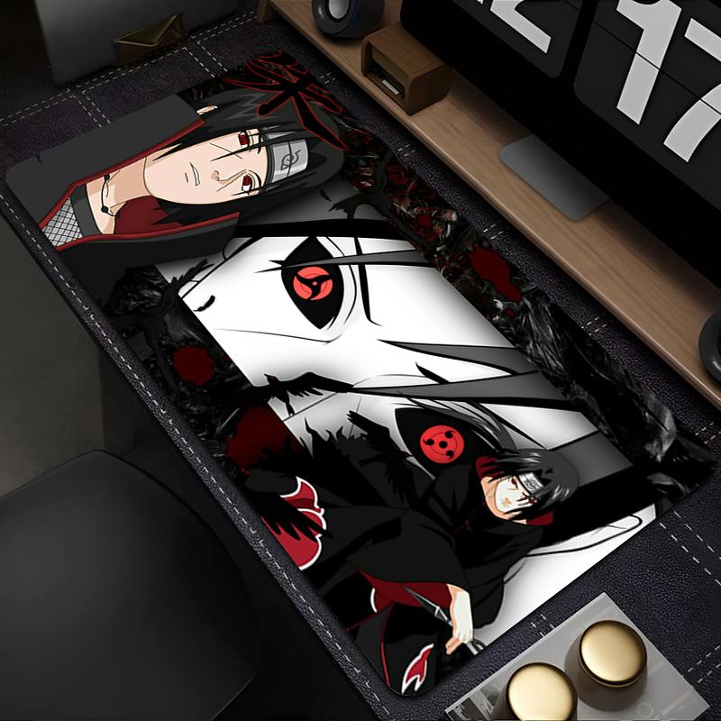 Mouse Pad Anime Naruto Itachi Uchiha Gaming Accessories Mousepad Gamer PC Completo Computer Keyboard Pad Carpet Desk Mat Varmilo
