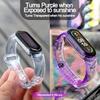 Ремешок для Xiaomi Mi Band 6 5 4 3 Браслет со сменой цвета для Mi Band5 ТПУ Анти-пот Браслет на запястье для Miband Замена ремешка Ремешки для часов 8 9 10 Браслет