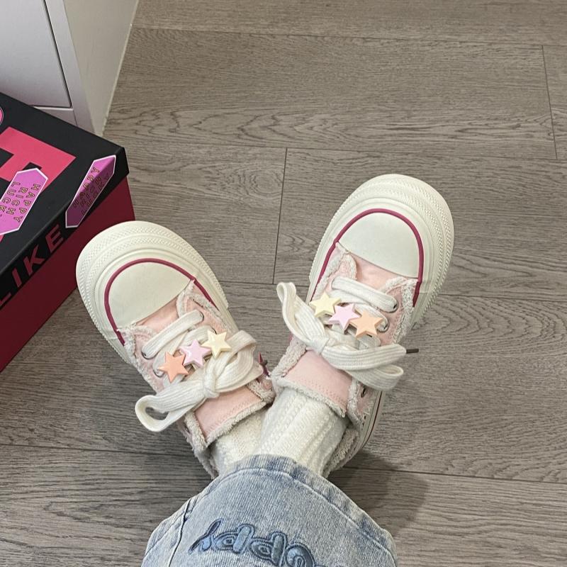 Женские парусиновые туфли на платформе, кроссовки, новые Ins Tide, корейская версия, повседневная обувь, женские белые туфли, шнуровка, скейтборд Trafza