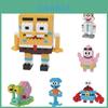 High Quality Abs Plastic Sponge Bob Building Blocks Toy Mini Figures Kids Gift Birthday Xmas