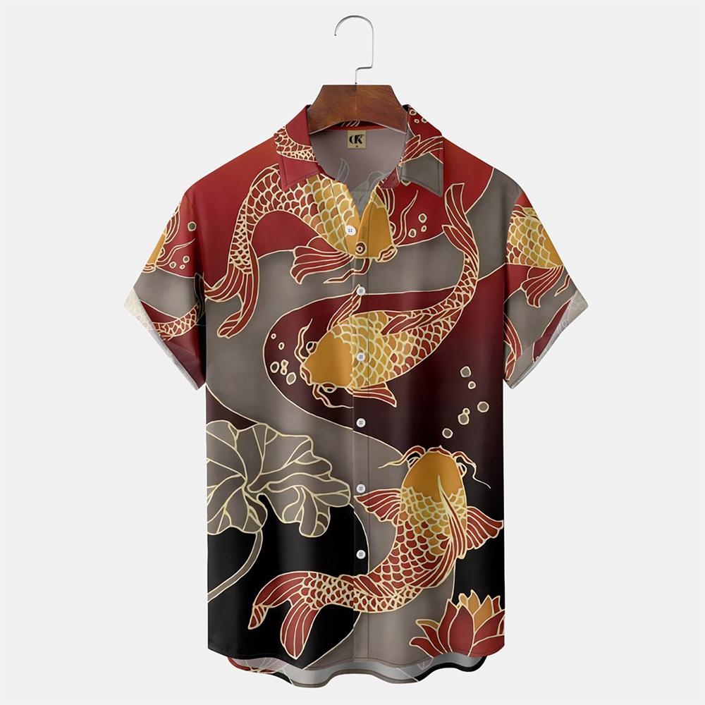 Мужская гавайская рубашка 2026 с принтом игральных карт, повседневная, модная, с отложным воротником, пляжная, винтажная