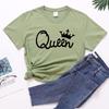 Женская повседневная футболка Queen из чистого хлопка с 3D-принтом и короткими рукавами