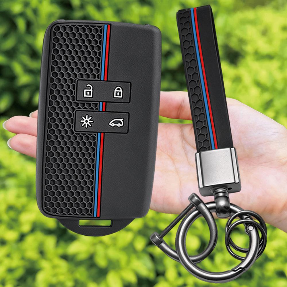 2026 Silicone Keychain For Renault Captur Koleos Kadjar Arkana Megane Dacia Duster Sandero Stepway Smart Car Key Cover Fob Case