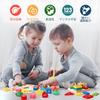 Деревянные игрушки Qizebaby для детей 2 и 3 лет, развивающие игрушки Монтессори, 6 шт., деревянные обучающие игрушки, игрушки для сопоставления фигур, музыкальные металлические колокольчики