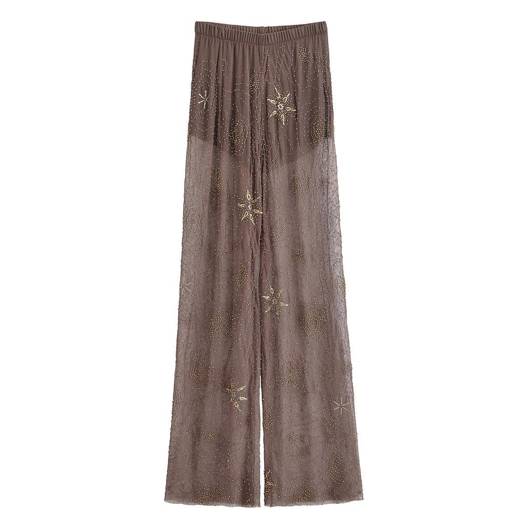 2025 Summer Women's European & American Style Fashion Pants with Sequins & Beads 4813340