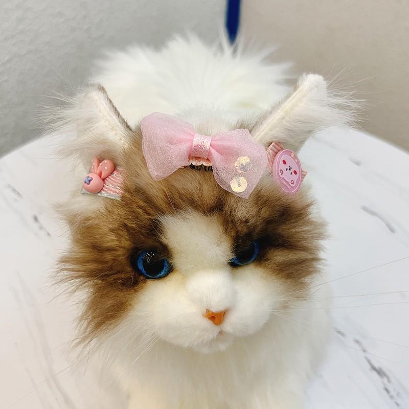 Pet Hair Clip Set Dogs Cats Small Breeds Yorkie Schnauzer Maltese 2cm Mini Barrette Decorative Accessory