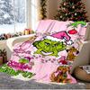 The Grinch Pattern Blanket for Home Decoration, Bed, Sofa, Car Travel, Camping, Suitable for All Seasons, Birthday Christmas Gift