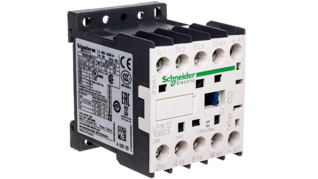 Power Contactor 12A 3P 24V Dc 1Z 0R Lp1K1210Bd3