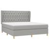 3128773 vidaXL Divan Bed with Mattress Light Grey 160x200cm Fabric