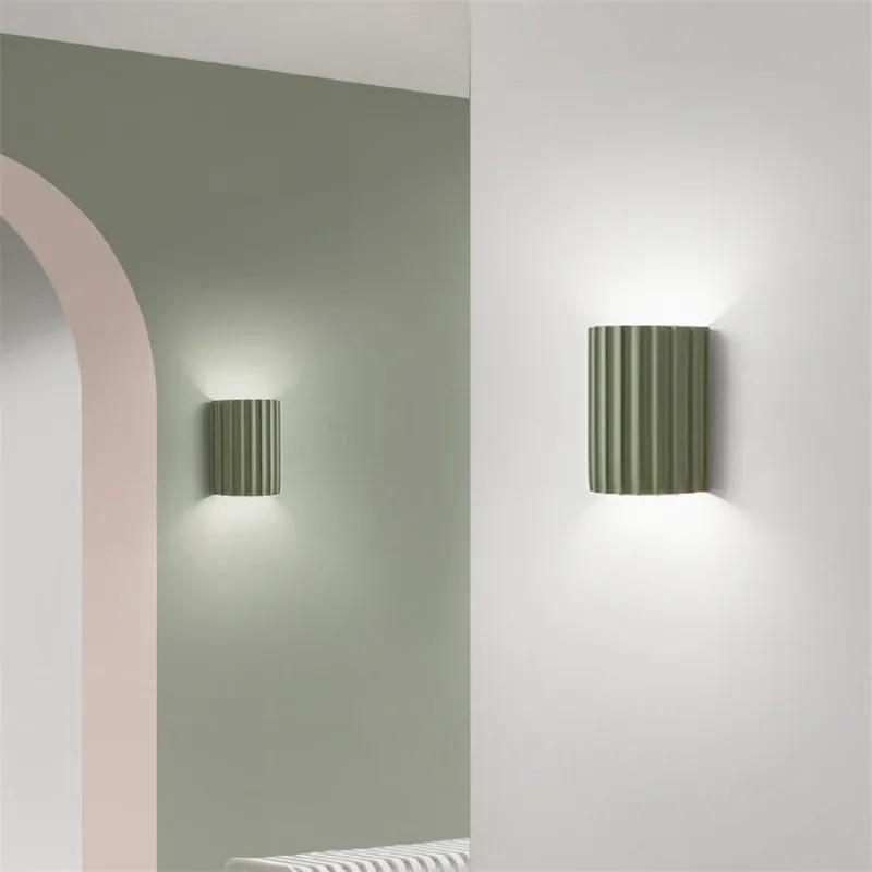 Nordic Modern Resin Wall Lamp Indoor Wall Lighting Bedroom Bedside Lamp Household Background Decoration Living Room Wall Light