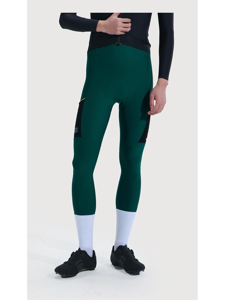 Lampada Men's Stretch Cycling Pants with Pockets: Moisture-Wicking, Quick-Drying, Color Block Design